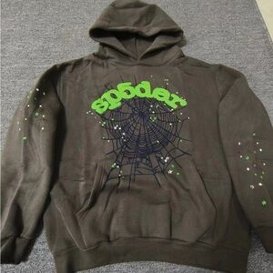 Sprayground Green and Black Graffiti Hoodie Sweatshirt